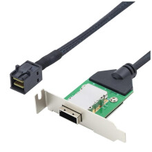 Internal HD Mini SAS SFF8643 Host To SAS SFF8088 Female Cable Hard Drive Adapter LowProfile Bracket 0.5m