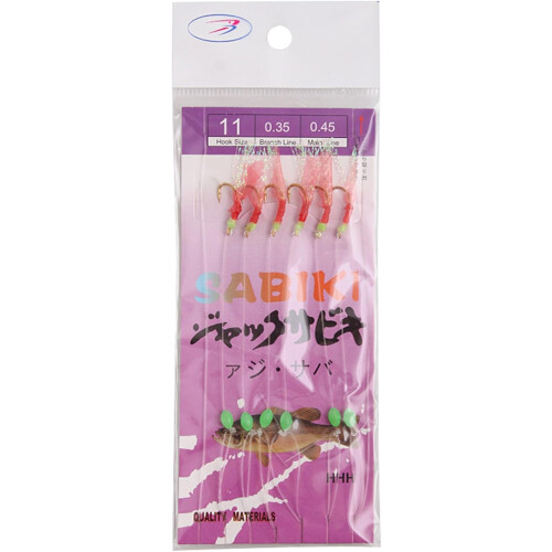 Luminously Bean String Hook 6 Pcs Rig Fishing Hook Set Wobblers Lures Tackle Accessories 1