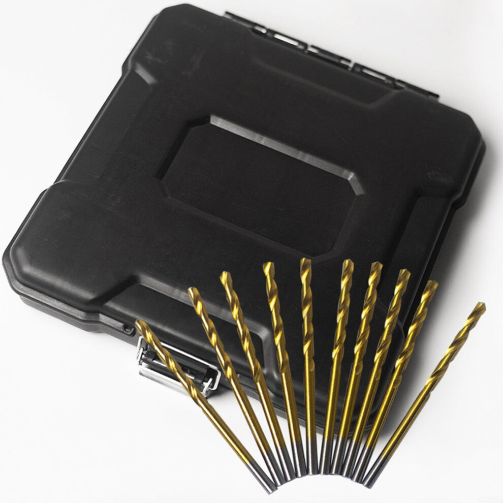 99Pcs Titanium Drill Bit Set Speed Steel Drill Bits Wood Metal Plastic 1.510Mm With Storage Box 135 Degree Point 9119770645678