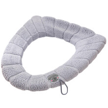Husă de toaletă, încălzitoare moi și mai groase cu capse fixe, extensibile, lavabile, din fibră, pernă de toaletă, încălzitoare, scaun