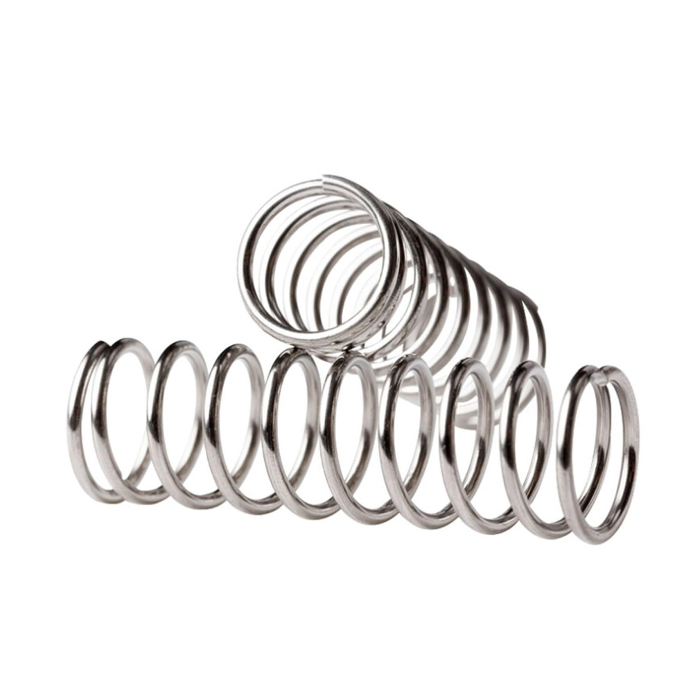 Shock Absorbing Pressure Compression Cylindrical Helical Coil Backspring 65Mn Steel 4.0Mm Wire Dia 42Mm And 45Mm 5Pcs Silver 9119770641366