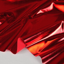 Elastic Knitted Spandex Gold/Silver Foil Stamping Fabric Red Hot Stamp Design