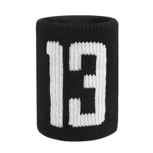 Wrist Sweatbands Absorbent Sports Wristbands For Football Basketball Running Polyester Blend Black/White