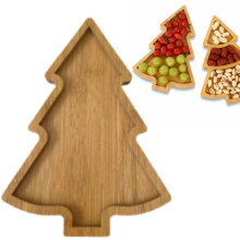 Christmas Tree Charcuterie Board Bamboo Cheese Serving Tray Festive Holiday Gift Style B