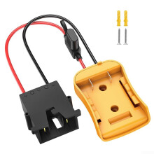 Wheel Battery Adapter For Dewalt 20V Converter With Wire Harness Connector 12 AWG Black RC Toys Robotics Trucks