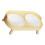 Double Bowl Pet Feeding Station Set Scratch Resistant-Yellow 1