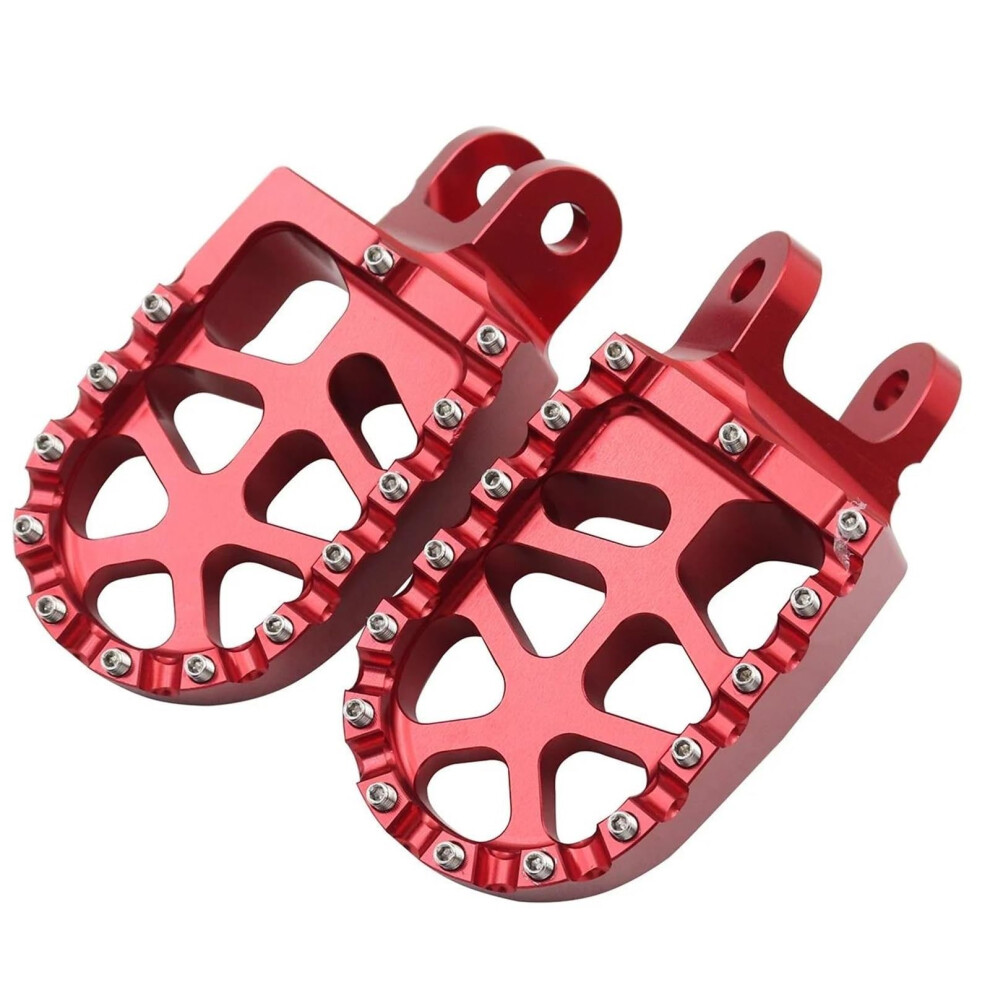 Motorcycle Foot Pegs Mx Pedals For Honda Xr250 Xr400 Xr600 Xr650 Offroad Weatherproof Metal Red 9001264884666