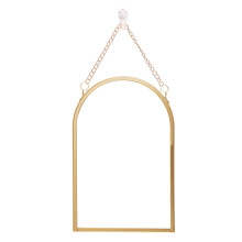Nordic Style Wall Mirror With Chain, Hanging Mirror Decorative Featuring Metal Frame Round Design For Living Room Bedroom Bathroom Hall Entryway, Deco