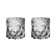 Whiskey Glasses Set of 2, 9.8 oz Old Fashioned Crystal Design for Whiskey and Wine