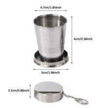 Compact Drinkware Solution, Stainless Steel Food Grade Bpa Free Reusable Recyclable Portable Built To Last For All Adventures Diameter Approx 6Cm