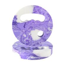 Water Exercise Discs EVA Foam Swim Discs Pool Resistance For Adult Aqua Workouts Purple White