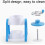 Manual Ice Crusher with Sharp Stainless Blade, Portable Hand Crank Snow Cone Maker for Home Kitchen 4