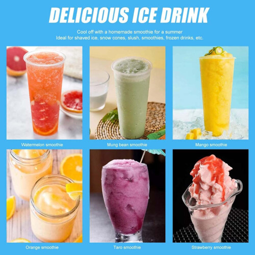 Manual Ice Crusher with Sharp Stainless Blade, Portable Hand Crank Snow Cone Maker for Home Kitchen 1