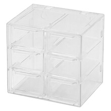 Doorzichtige plastic opbergdoos met verstelbare tussenschotten, een transparante en overzichtelijke opbergoplossing voor sieraden, kralen,