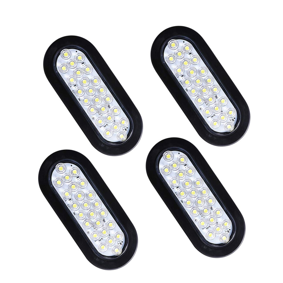 6 Inch Oval Led Trailer Tail S 24 Led Super Bright Ip67 Waterproof Reverse Backup Lamps For Rv Trucks Pack Of 4 Light 9119770648273