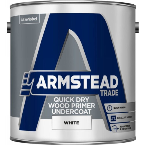 Armstead Trade Quick Dry Wood Primer Undercoat 2.5 litres