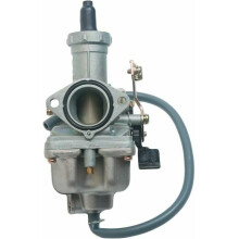 Carburateur pour quad/moto tout-terrain, couleur argent et noir, câble de starter assurant un mélange air/carburant optimal et une installation