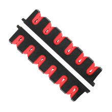 Fishing Rod Rack Wall Mounted 6Rod Holder for Garage Storage with Scratch EVA Grip, Red
