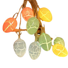 Easter Decorations, LED String Lights with Cracked Egg Design, Battery Operated Easter Egg String Lights Waterproof, Indoor Outdoor Use Multiple Light