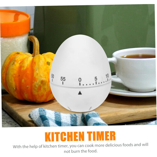 Cute Egg Shaped Mechanical Kitchen Timer for Cooking No Battery Required Durable Design 2