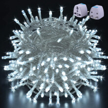 Warm White Fairy Lights for Bedroom, Memory Function LED String Lights with Timer Function, Waterproof 8 Lighting Modes Twinkle Lights for Indoor Outd