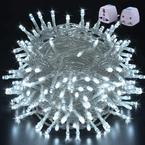 Warm White Fairy Lights for Bedroom, Memory Function LED String Lights with Timer Function, Waterproof 8 Lighting Modes Twinkle Lights for Indoor Outd