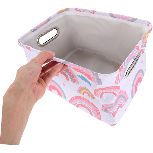 Wardrobe Storage Box Foldable Fabric Organizer Durable EVA Polyester Bin for Clothes and Books 1