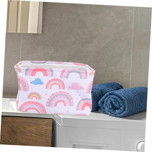 Wardrobe Storage Box Foldable Fabric Organizer Durable EVA Polyester Bin for Clothes and Books 2