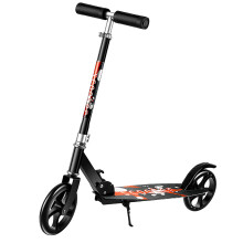Kick Scooter For Kids 6 Teens And Adults, ExtraLong Deck, Pneumatic Wheels, Handlebars, Black 33.9x6.3x41.3in