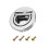 Flush Pull Handle 35mm Zinc Alloy Ring Pull Latch with Screws for Sliding Door Drawer Dark Silver 1