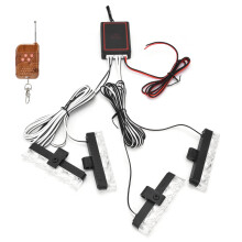 Luci stroboscopiche wireless con telecomando, luci stroboscopiche a LED rosse e blu ad alta potenza, luci a LED robuste e impermeabili per strada,