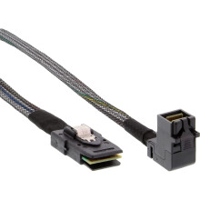 27629B Mini SAS HD SFF-8643 to SFF-8087 Angled Cable 1m with Side Band for Server and Storage Compatibility