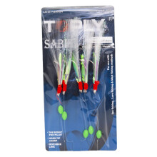 Sea Fishing Rigs with Mackerel Barbed Hooks for Boat, Beach, Bass, Cod, and Pier Fishing, Includes Storage Box