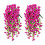 Faux Eucalyptuses And Morning Glory Hanging-Purple red 1