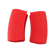 2 Pcs Silicone Hot Handle Cover for Cast Iron Skillet, HeatResistant NonSlip Grip, Red
