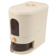 Large Capacity Rice Dispenser Mint Green L 22.0lb Cream White L 22.0lb Transparent Window Grains Storage
