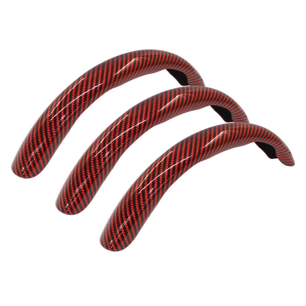Carbon Fiber Steering Wheel Cover 15 Inch Antislip Universal Fit Sporty Car Interior (Red) Red 9426802796261