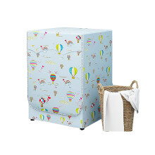Waterproof Front Load Washing Machine Cover XL, Dustproof Outdoor Dryer Protector with Zipper, Rainbow Clouds