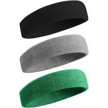 Verstellbare Frottee-Schweißbänder, hochwertiges elastisches Baumwoll-Stirnband für Damen und Herren, feuchtigkeitsableitende Bänder für