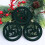 3 Matching Flocking Christmas Hanging Ornament Elegant-White 6