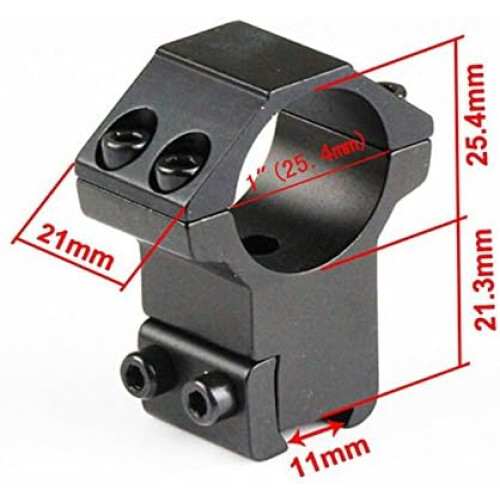 Dovetail Scope Rings, Medium Profile Mounts for 11mm Dovetail Rails, Precision Alignment with Stop Pin for Secure Scope Attachment 1