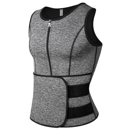 Γιλέκο Body Shaper για άνδρες, ζώνη μέσης Shapewear με διπλά ρυθμιζόμενα αυτοκόλλητα