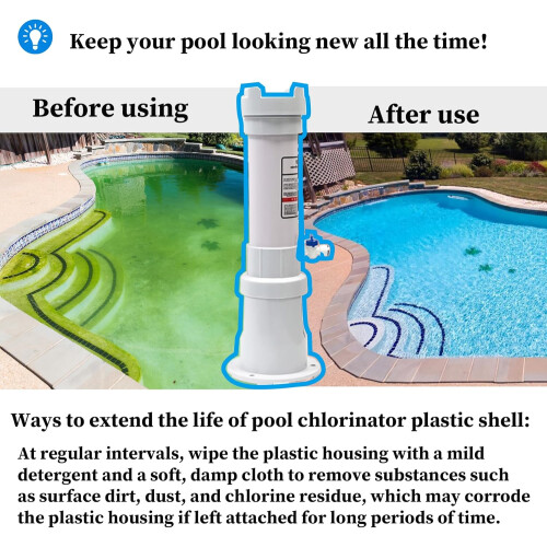 320 Inline Pool Chlorinator for Inground Pools, Automatic Chlorine Feeder with  Loading Design 2