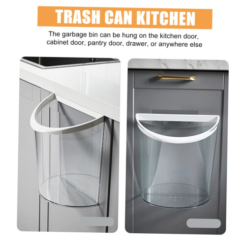 Hanging Trash Can for Kitchen Cabinet Door, SpaceSaving Wall Mounted Compost Bin 1