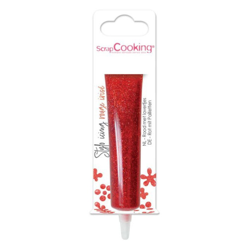 Stylo de glaçage rouge irisé