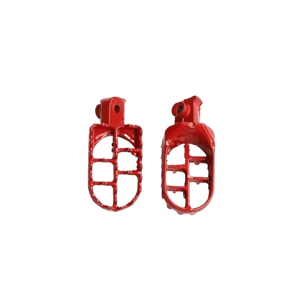 Motorcycle Foot Pegs For Xr50 Xr70 Crf50 Crf70, Aluminum Alloy Dirt Bike Foot Pegs With Antiskid Grip Red 9119770653680