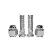 M12x1.5 Wheel Lug Nuts and Studs Set for Hyundai Kia, Rust Resistant Strength Steel 4PCS
