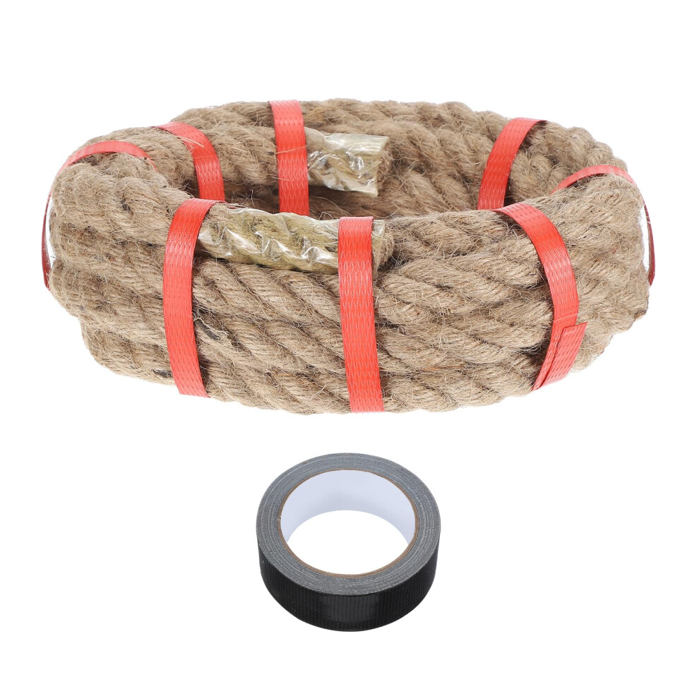 Jute Rope 0.7 Inch X 10Ft Thick Twine For Crafts Decoration Swing Tug Of War Heavy Duty 9001264892302