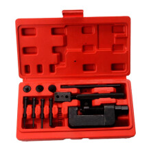 Motorcycle Chain Breaker Tool Set with Rivet Tool, Sturdy Steel Construction, Portable Carrying Case, Compatible with Most Chains