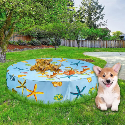Reusable Polyester Pool Cover Foldable Design For-122x20cm 2